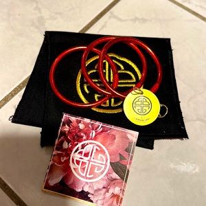 Budha girl All Weather Bangles - Crimson (red) set